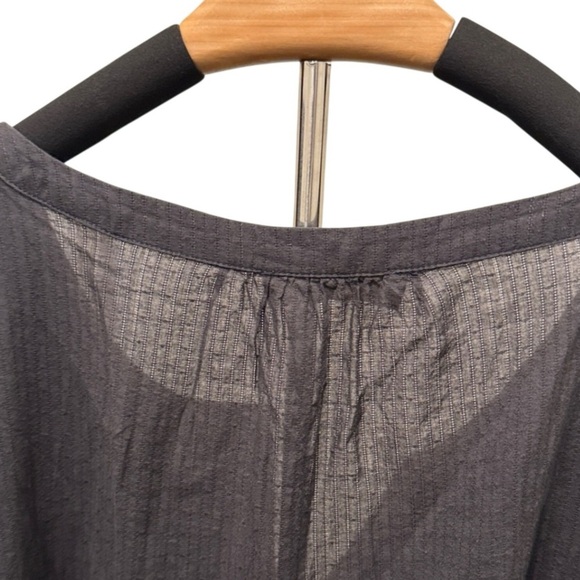 Lucky Brand Grayish/ Black Blouse with White Embroidery Flutter Sz XXL - Picture 9 of 13